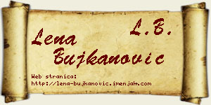 Lena Bujkanović vizit kartica